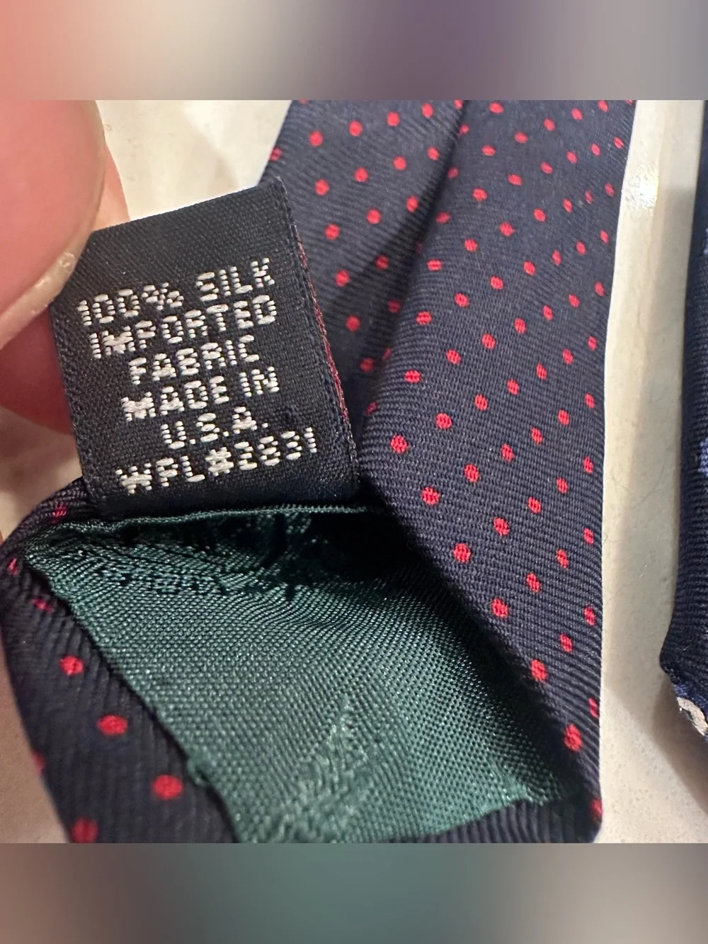 Vintage Tommy Hilfiger Silk Neck Tie Navy Blue Gold Red Medallion 80s 90s Preppy